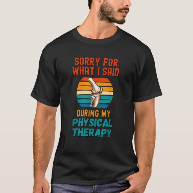 Funny Physical Therapy Operation Erholung Knee Rep T-Shirt (Vorderseite)
