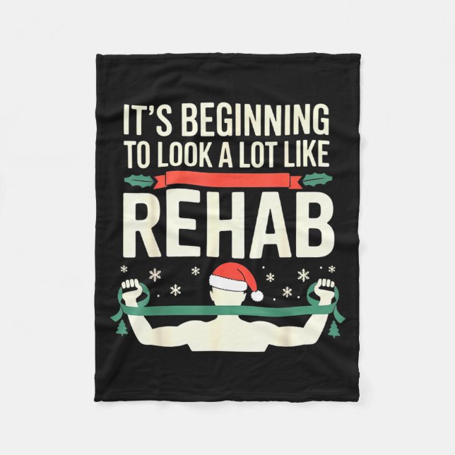 Funny Physical Therast Therapy Christmas Xmas Holi Fleecedecke (Vorderseite)