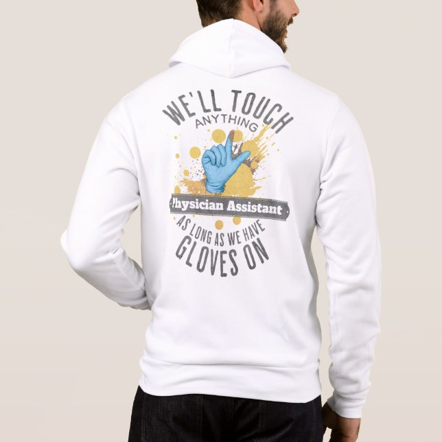 Funny Physician Assistant Handschuh Custom Medical Hoodie (Rückseite)