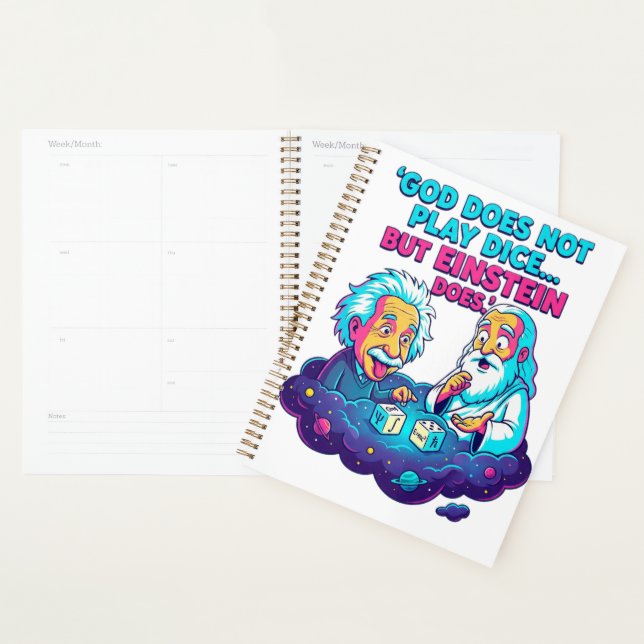 Funny Physics Agenda - Einstein Plays Dice - Scien Planer (Anzeige)