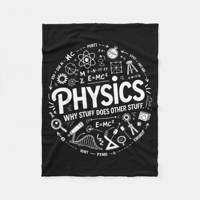 Funny Physics Nerd Science Humor Stem Quote  Fleecedecke (Vorderseite)