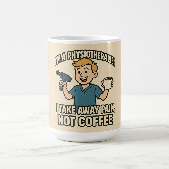 Funny Physiotherapeut Coffee Lover Design Kaffeetasse (Mittel)