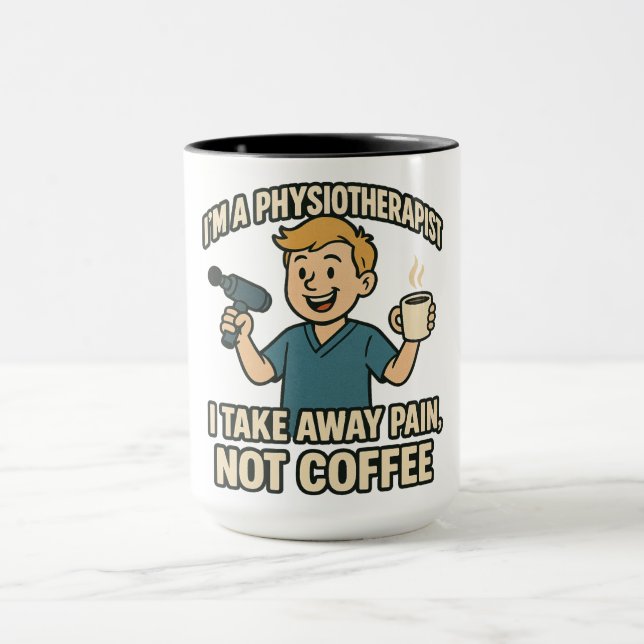Funny Physiotherapeut Coffee Lover Design Tasse (Zentrum)