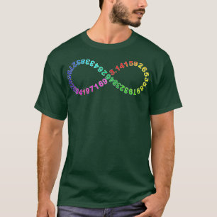 Funny Pi Day Math Digits Pi Infinity Rainbow T-Shirt