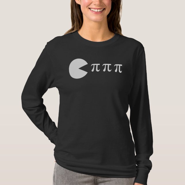 Funny Pi Day Math Science Ate Pi Symbol T-Shirt (Vorderseite)
