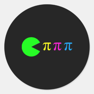 Funny Pi Day Mathematik Ate Pi Symbol Farbe Runder Aufkleber