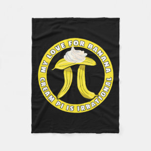 Funny Pi Day Pi Symbol Joke - Bynana Cream Pie Pun Fleecedecke