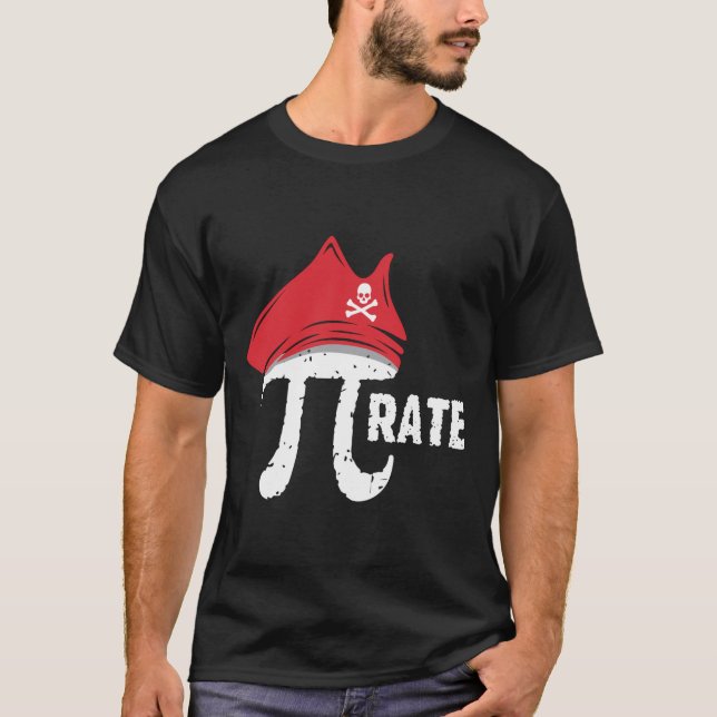 Funny Pi Day Pirate T-Shirt (Vorderseite)