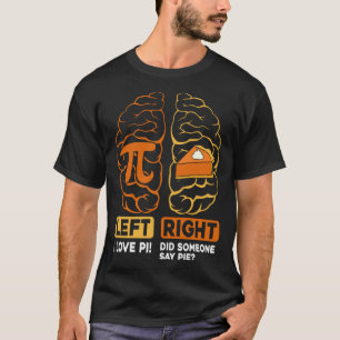 Funny Pi Day Shirt Links Vs Right Brain Pie niedli