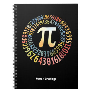 Funny Pi Day Spiral Numbers Cool mathematisch Notizblock