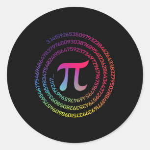 Funny Pi Day Spiral Pi Math für Pi Tag 3.14 Runder Aufkleber