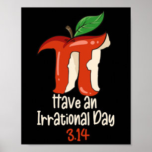 Funny Pi Day Symbol mit Apfeldekor Funny Mathe The Poster