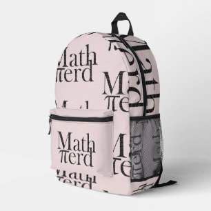 Funny Pi Mathe Nerd Science Teacher Pale Pink Bedruckter Rucksack