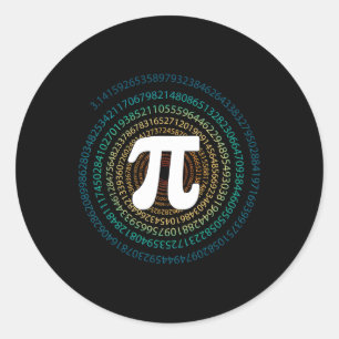 Funny Pi Tag 3.14 Pi Spiral Mathe Geek Student Tea Runder Aufkleber