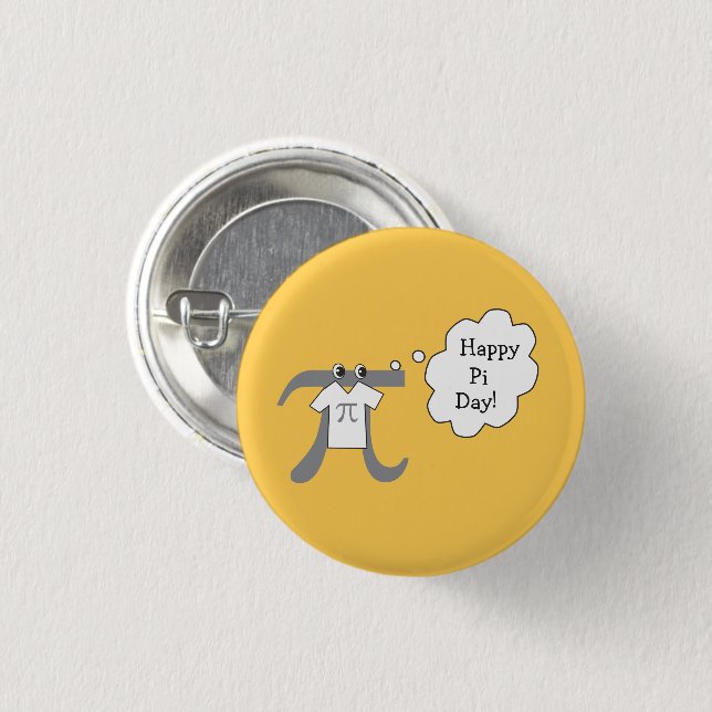 Funny Pi Typ - Happy Pi Day Button (Vorne & Hinten)
