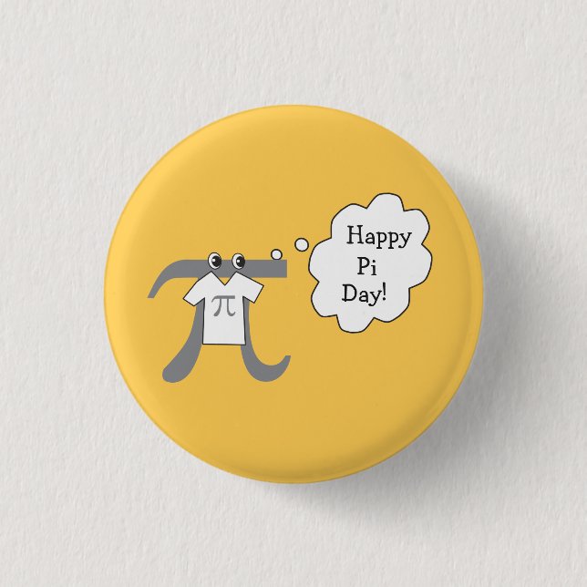 Funny Pi Typ - Happy Pi Day Button (Vorderseite)
