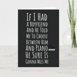 Funny Pianist Cards For Women Her Girls Humor Karte