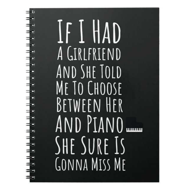 Funny Pianist Gifts For Men Piano Player Teen Boys Notizblock (Vorderseite)