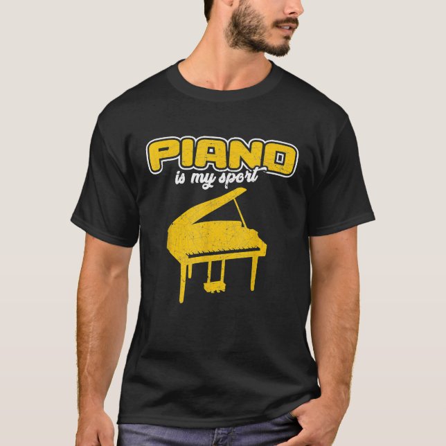 Funny Pianist Musician Gift Klassische Musik Piano T-Shirt (Vorderseite)