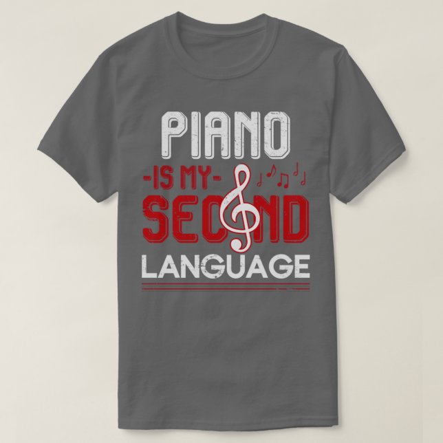 Funny Pianist Zitat Piano T-Shirt (Design vorne)