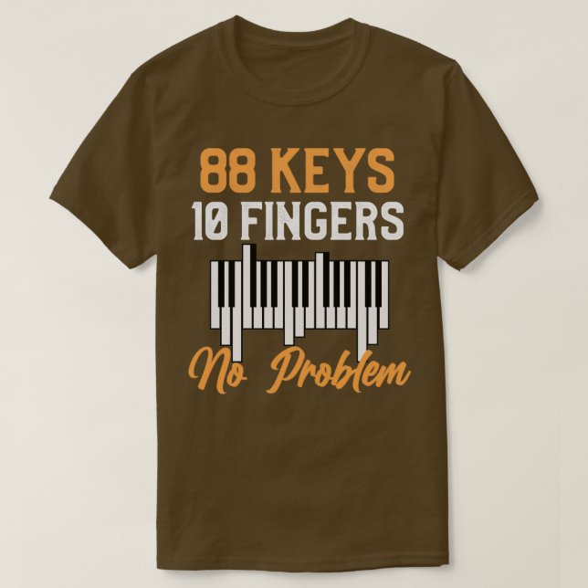 Funny Piano 88 Ivory Keys Spieler Pianist Musiker T-Shirt (Design vorne)
