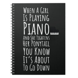 Funny Piano Gifts For Her Pianist Player Girls Notizblock