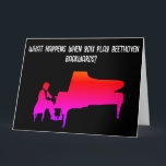 Funny Piano Joke Birthday Card Karte<br><div class="desc">Liebe du nicht nur albernen Spaß? Dies ist die ideale Karte für jeden,  der Klavier oder Keyboard-Player ist. Sie werden ein Gigle und eine einzigartige Karte haben,  da Sie sie mit ihrem Namen anpassen können.</div>