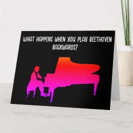 Funny Piano Joke Birthday Card Karte