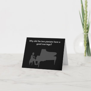 Funny Piano Joke Birthday Card Karte