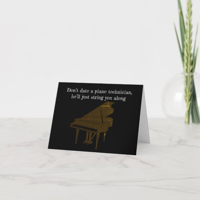 Funny Piano Joke Birthday Card Karte (Vorderseite)