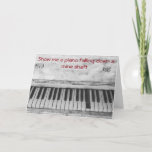 Funny Piano Joke Birthday Karte<br><div class="desc">Liebe du nicht nur albernen Spaß? Dies ist die ideale Karte für jeden,  der Klavier oder Keyboard-Player ist. Sie werden ein Gigle und eine einzigartige Karte haben,  da Sie sie mit ihrem Namen anpassen können.</div>