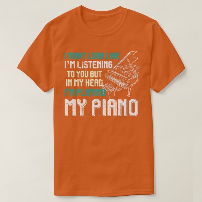 Funny Piano Lover Orchester Musikpianist T-Shirt (Design vorne)