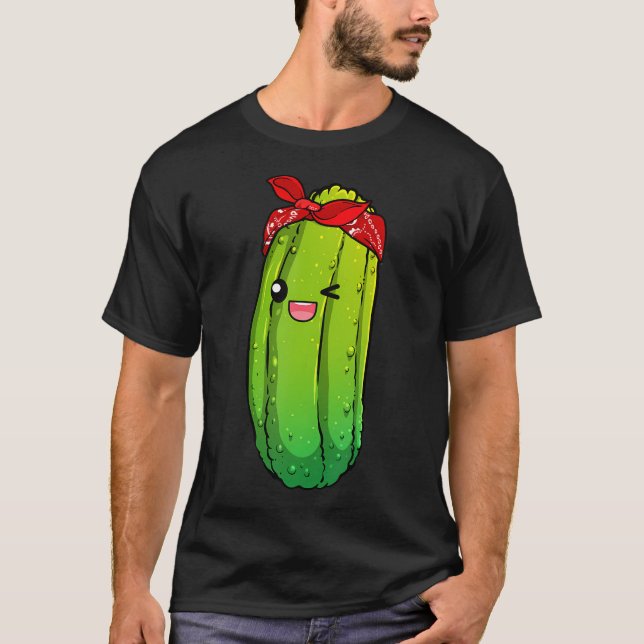 Funny Pickle Art For Boys Girls Kids Cucumber Pick T-Shirt (Vorderseite)