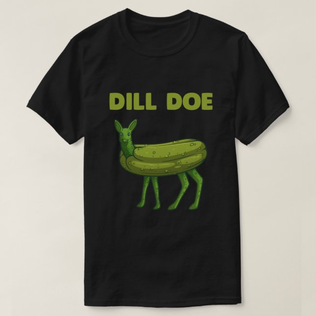 Funny Pickle Art Men Dill Doer Deer Green Dil T-Shirt (Design vorne)