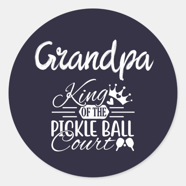 Funny Pickle Ball Granda Fathon Tag Name Aufkleber (Vorderseite)