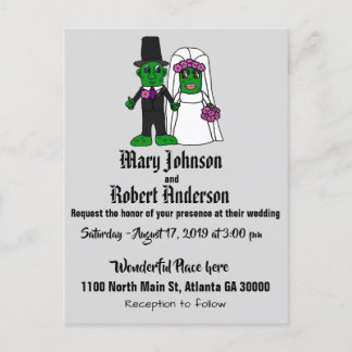 Funny Pickle Braut und Groom Hochzeit Einladung