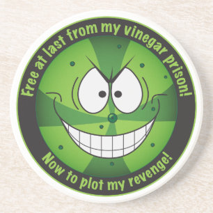 Funny Pickle Evil Super Villain Untersetzer