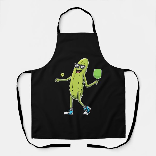 Funny Pickle Lovers Dill Pickleball Player Schürze (Vorderseite)