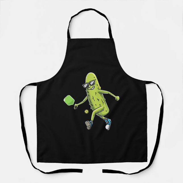 Funny Pickle Lovers Dill Pickleball Player Schürze (Vorderseite)