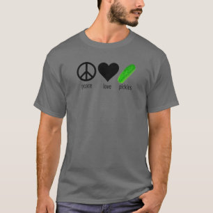 Funny Pickle Meme Peace Liebe Pickles T-Shirt