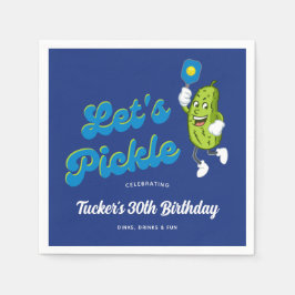 Funny Pickle Pielen Pickleball Benutzerdefinierter Serviette