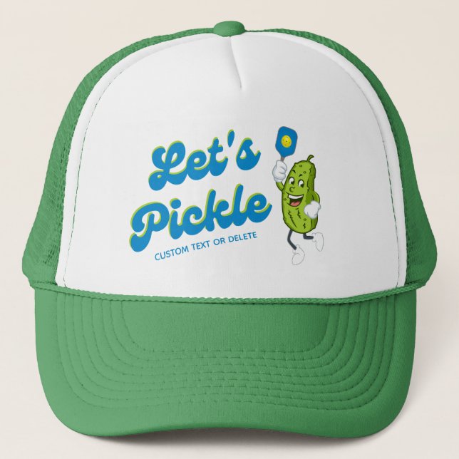 Funny Pickle Pielen Pickleball Benutzerdefinierter Truckerkappe (Vorderseite)