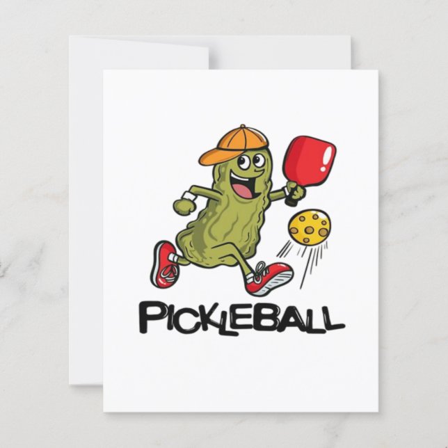 Funny Pickle Playing Pickleball (Vorderseite)