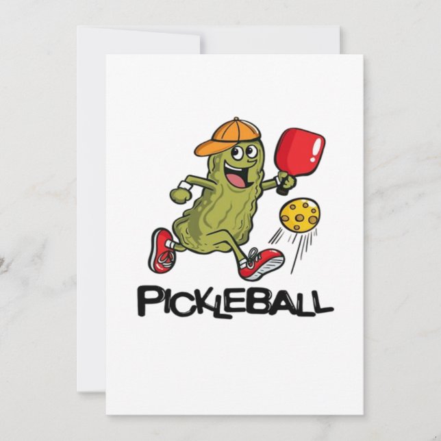 Funny Pickle Playing Pickleball (Vorderseite)