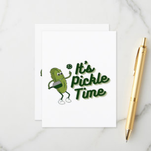 Funny Pickle Playing Pickleball Begleitkarte