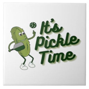Funny Pickle Playing Pickleball Fliese