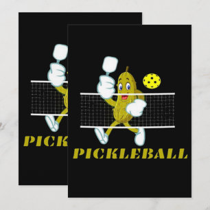 Funny Pickle Playing Pickleball Save The Date