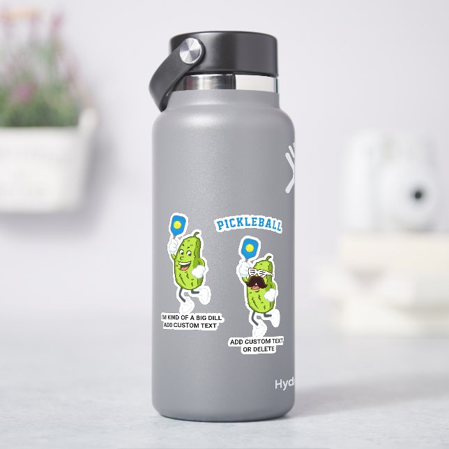Funny Pickle Playing Pickleon benutzerdefinierten  Aufkleber (HydroFlask)