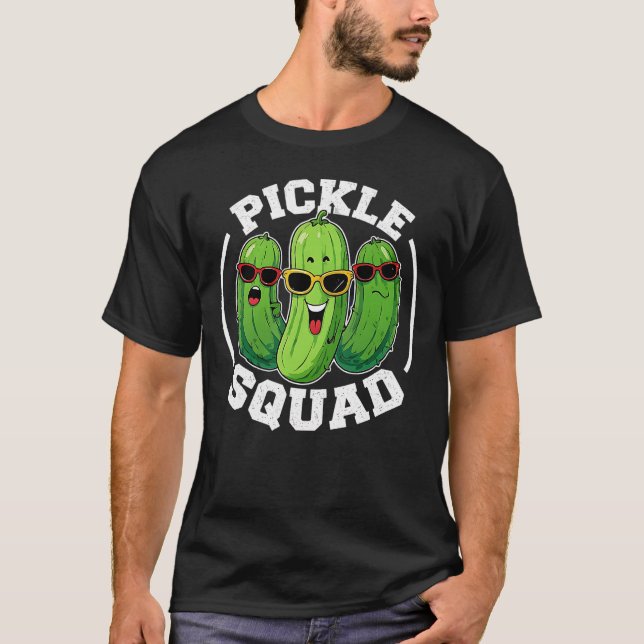 Funny Pickle Squad Kawaii Food für Pickles Liebhab T-Shirt (Vorderseite)