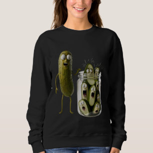 Funny Pickle Überraschung eine Gurke und ein Glas  Sweatshirt